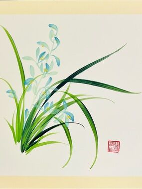 Hand-Painted  Orchid